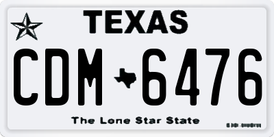 TX license plate CDM6476