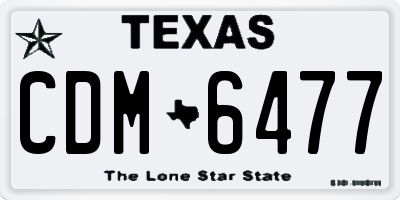 TX license plate CDM6477