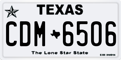 TX license plate CDM6506