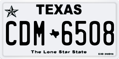 TX license plate CDM6508