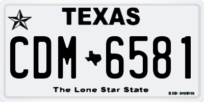 TX license plate CDM6581