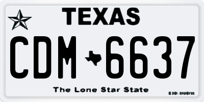TX license plate CDM6637