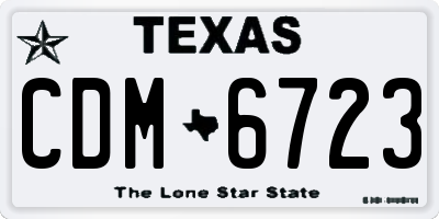 TX license plate CDM6723