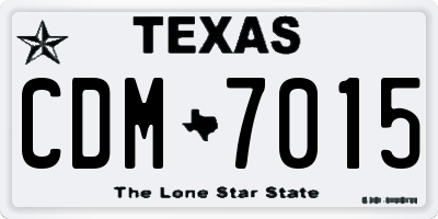 TX license plate CDM7015
