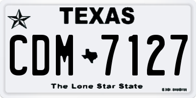 TX license plate CDM7127