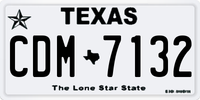 TX license plate CDM7132