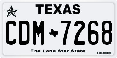 TX license plate CDM7268