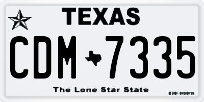 TX license plate CDM7335