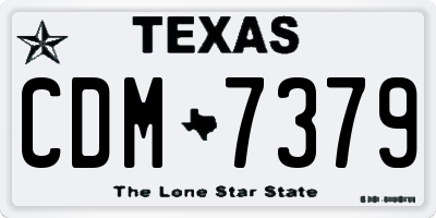 TX license plate CDM7379