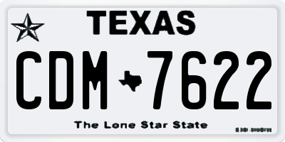 TX license plate CDM7622