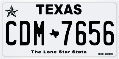 TX license plate CDM7656