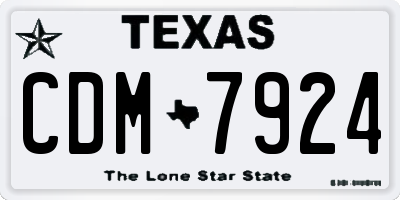 TX license plate CDM7924