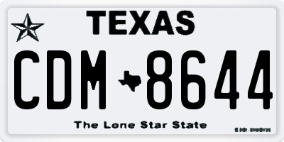 TX license plate CDM8644