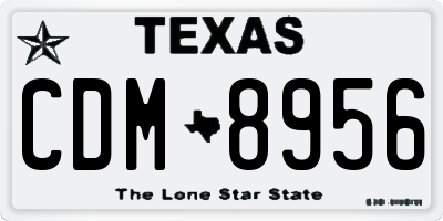 TX license plate CDM8956