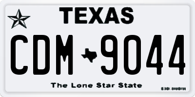 TX license plate CDM9044