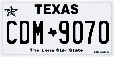 TX license plate CDM9070