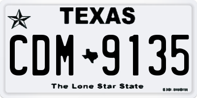 TX license plate CDM9135
