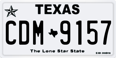 TX license plate CDM9157