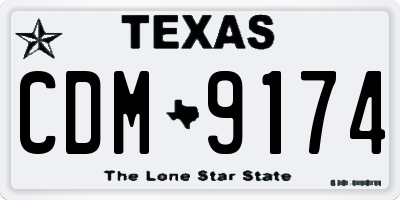 TX license plate CDM9174