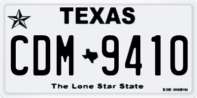 TX license plate CDM9410