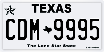TX license plate CDM9995