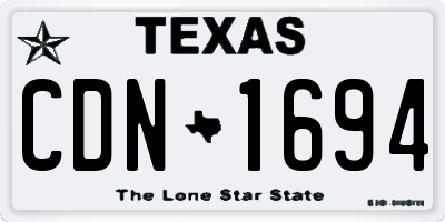 TX license plate CDN1694