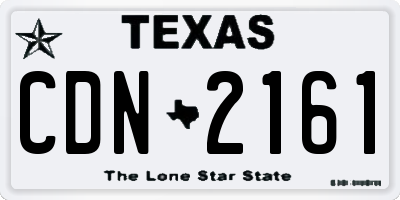 TX license plate CDN2161