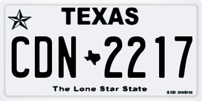 TX license plate CDN2217