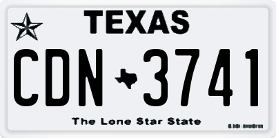 TX license plate CDN3741
