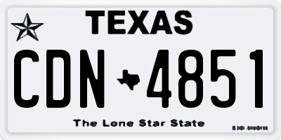TX license plate CDN4851