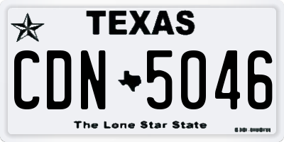 TX license plate CDN5046