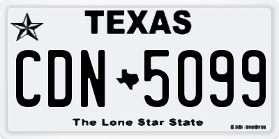 TX license plate CDN5099
