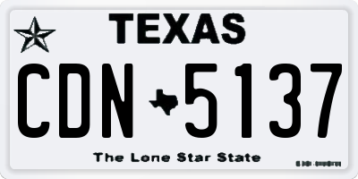 TX license plate CDN5137