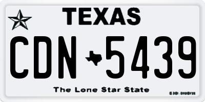 TX license plate CDN5439