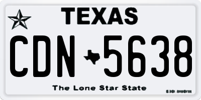 TX license plate CDN5638