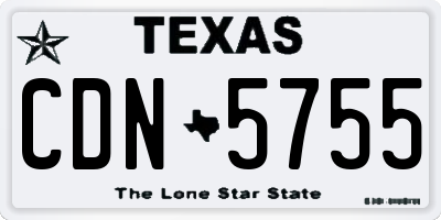 TX license plate CDN5755