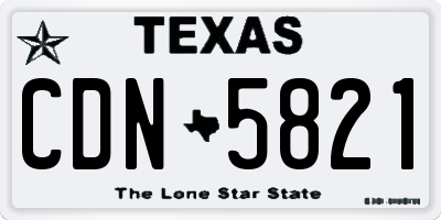 TX license plate CDN5821