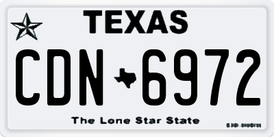 TX license plate CDN6972