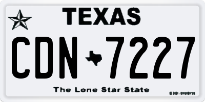 TX license plate CDN7227
