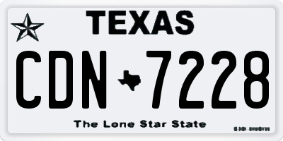 TX license plate CDN7228