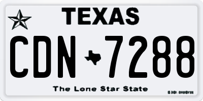 TX license plate CDN7288