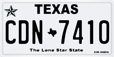TX license plate CDN7410
