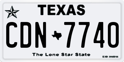 TX license plate CDN7740
