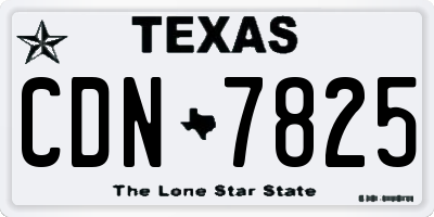 TX license plate CDN7825