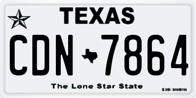 TX license plate CDN7864