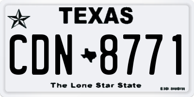 TX license plate CDN8771