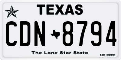 TX license plate CDN8794