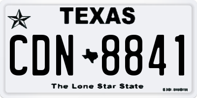 TX license plate CDN8841