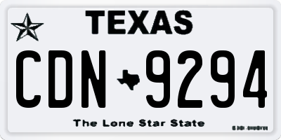 TX license plate CDN9294
