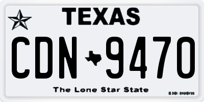 TX license plate CDN9470